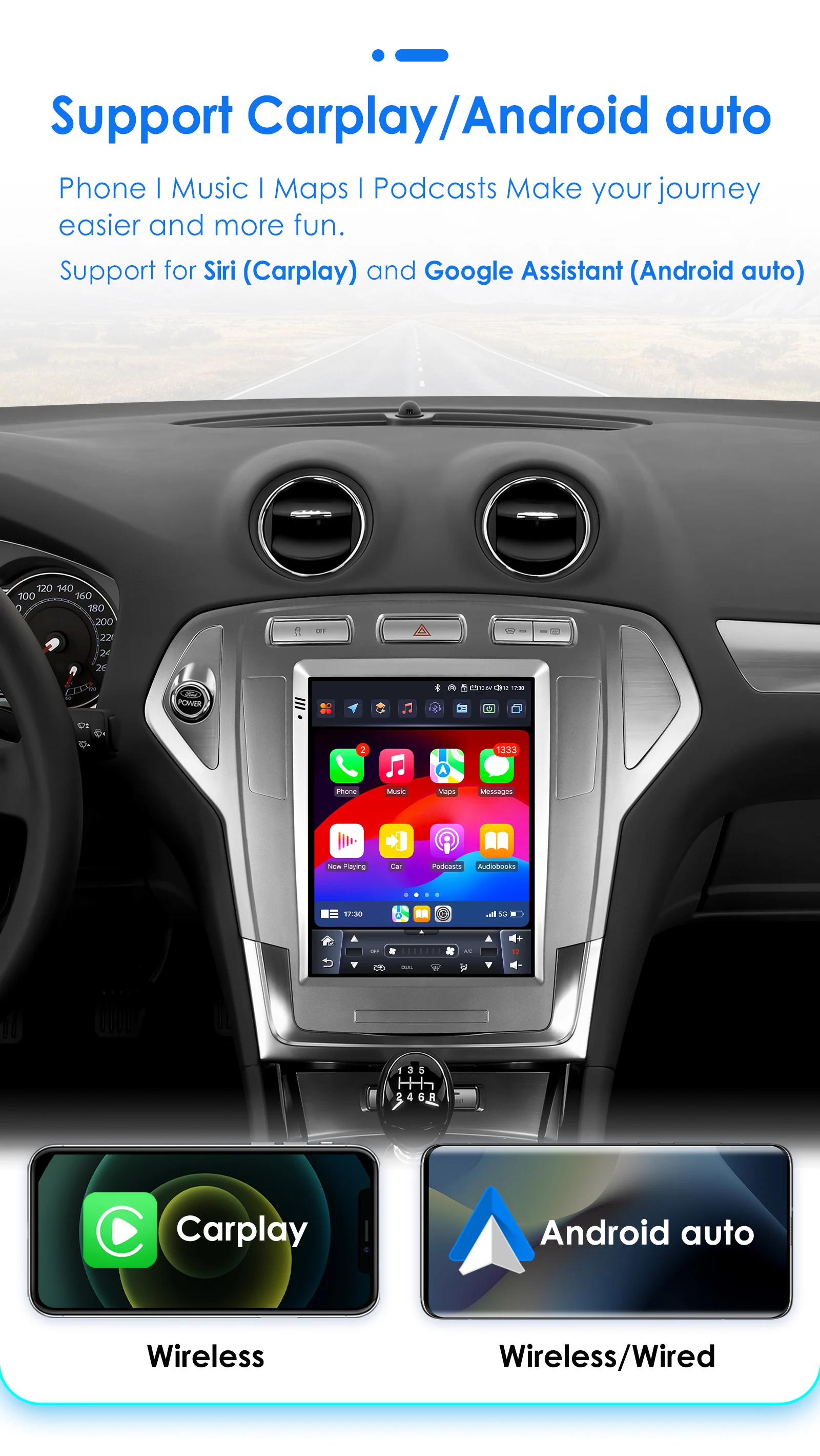 Radio coche OSSURET 2 DIN Android 13 Ford Mondeo MK4 Galaxy 2007-2010 - imagen 5