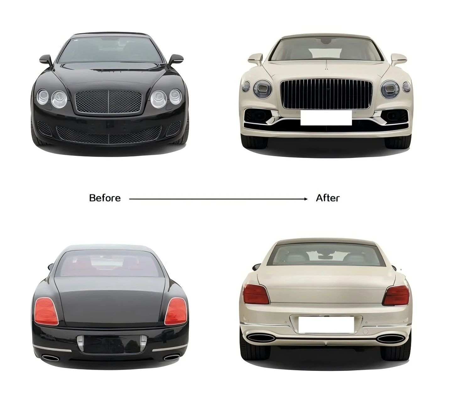 Kit facelift carrocería Bentley Flying Spur 2005-2019 estilo 2020 - imagen 3