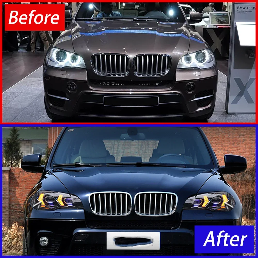 Faros LED BMW X5 E70 30i/35i/40i 2007-2013 lente proyector DRL - imagen 3