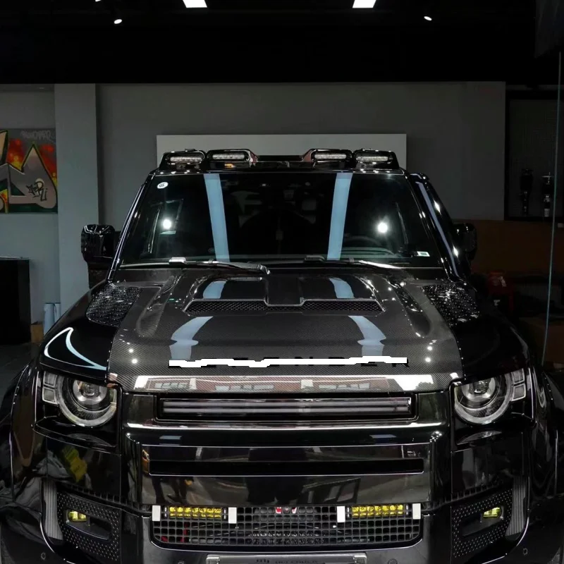 Capó fibra carbono compatible Range Rover Defender 90/100 - imagen 5