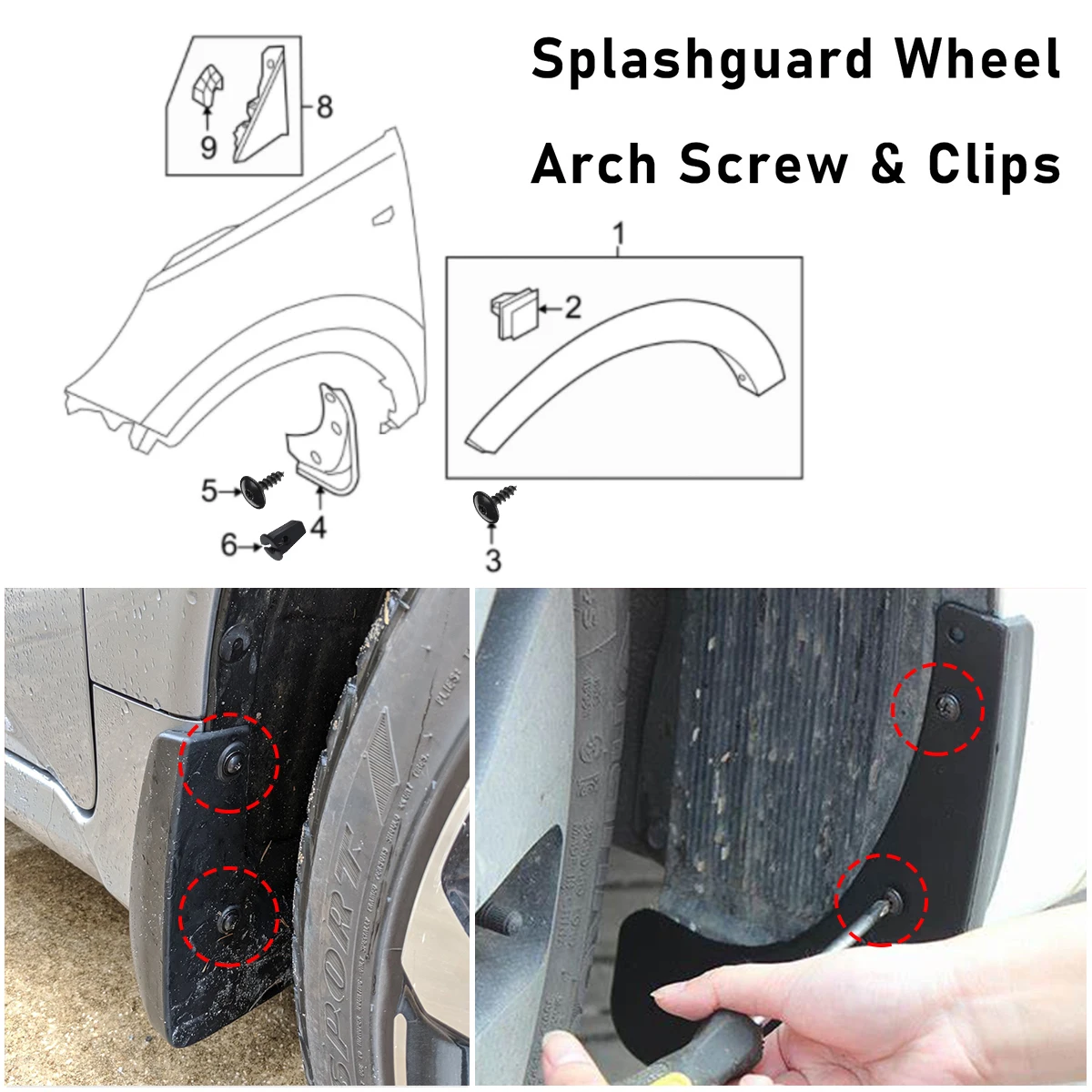 Tornillo Torx cubrecárter con clip guardabarros VW Audi SEAT - imagen 5