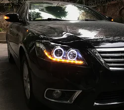 Faros delanteros LED con carcasa negra para Toyota Camry 2009-2012