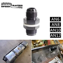 Adaptador combustible AN6-AN12 aluminio negro