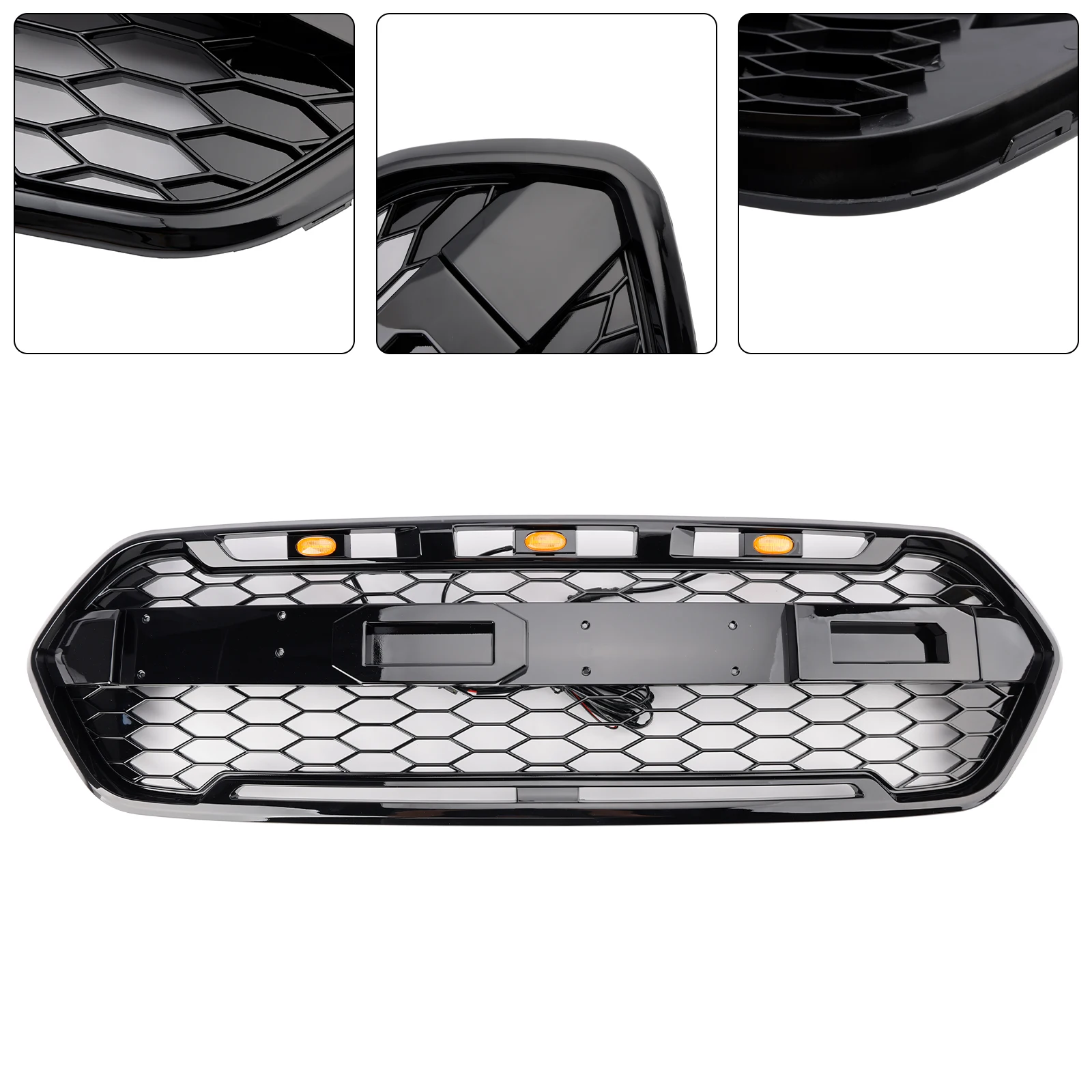 Artudatech parrilla delantera negra brillante para Ford Transit Custom - imagen 3