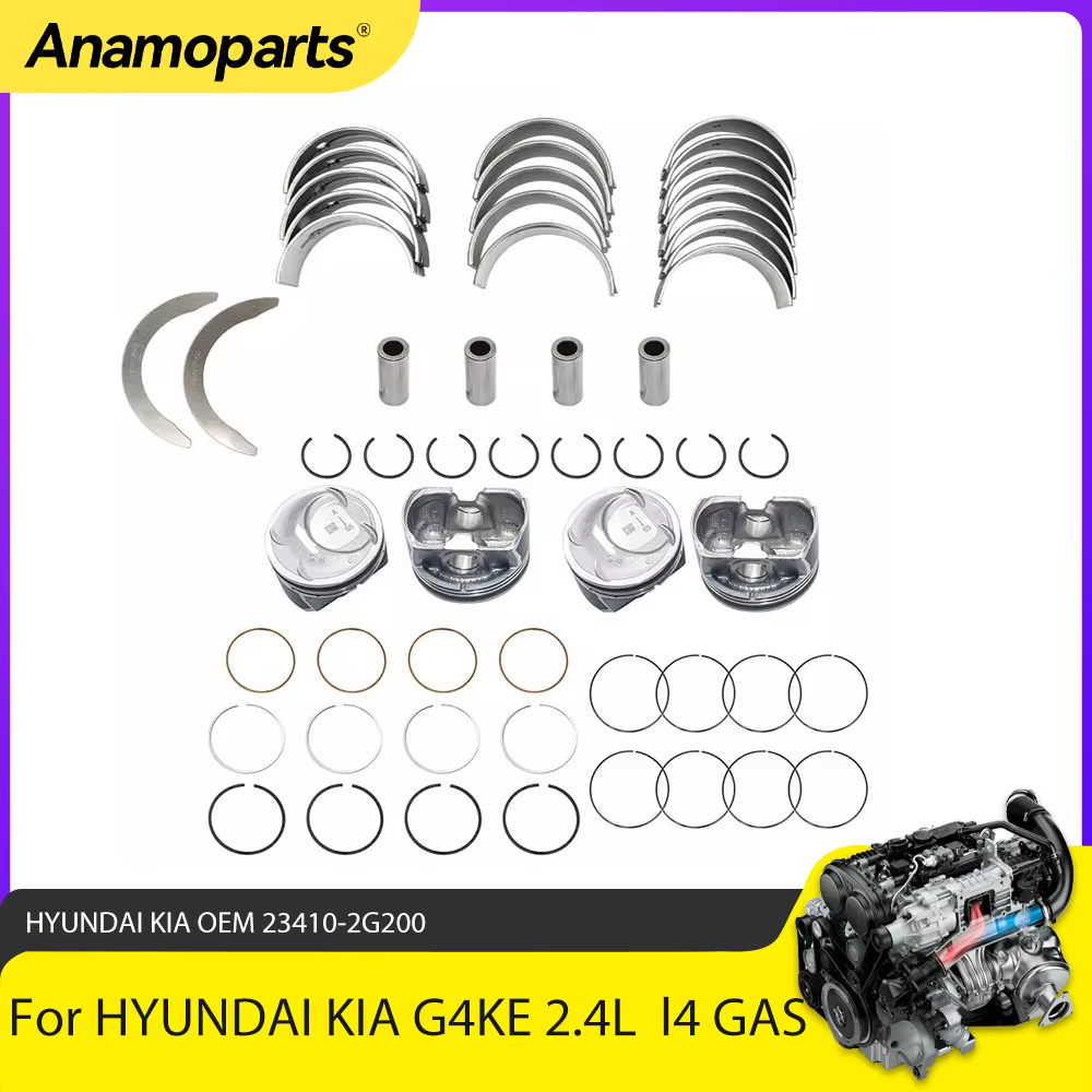 Juego de pistones Mian con anillos y cojinetes – Hyundai Sonata 2.4 G4KE