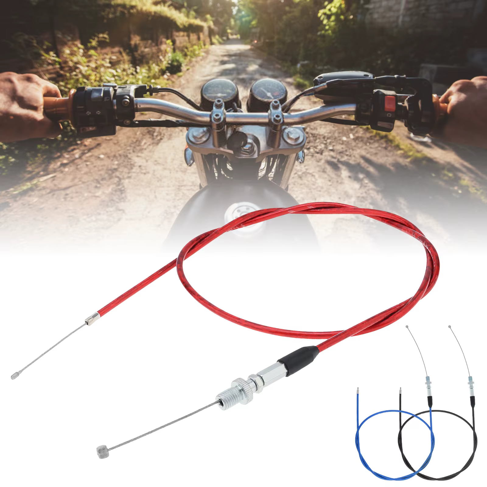 Cable de acelerador de acero inoxidable para pit bike 50-125 cc 4T - imagen 2