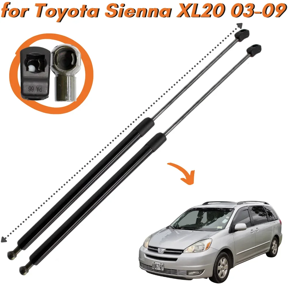 Puntales de capó gas para Toyota Sienna XL20 2003-2009