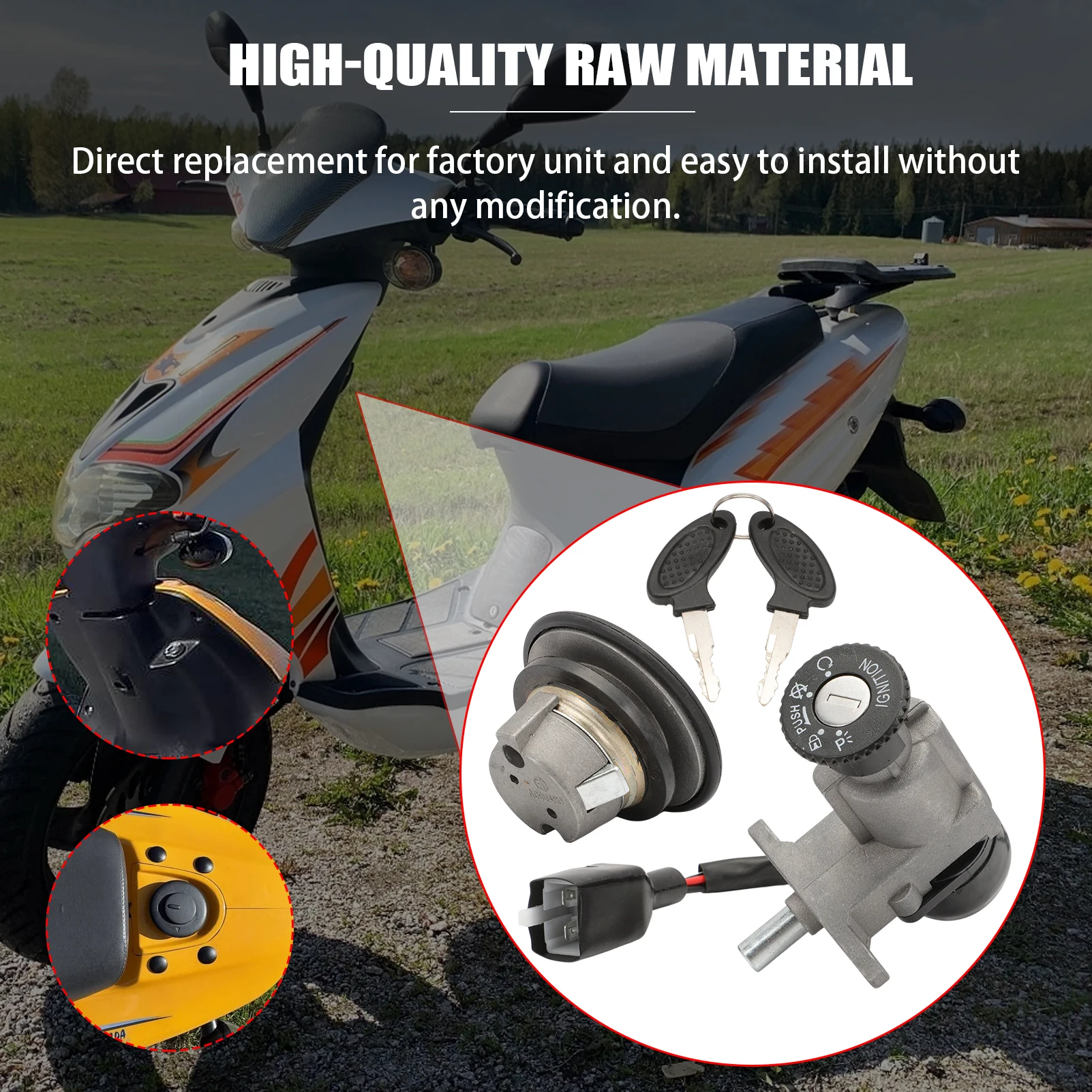 Kit completo de cerradura para scooter 50cc