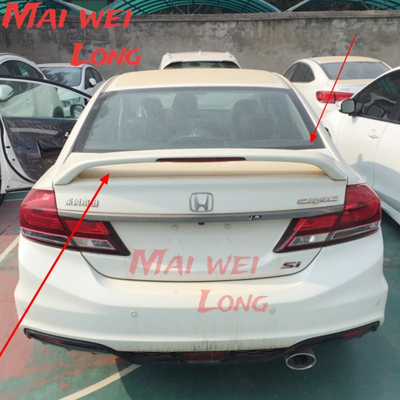 Alerón trasero ABS Honda Civic 2012-2016 – Spoiler negro decoración - imagen 2