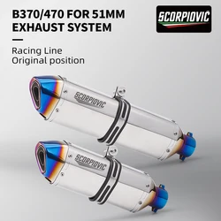 Silenciador de escape universal de 51 mm con DB Killer para moto