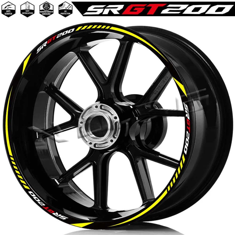Pegatinas reflectantes llanta Aprilia SR GT 200 2023 – Impermeables - imagen 2