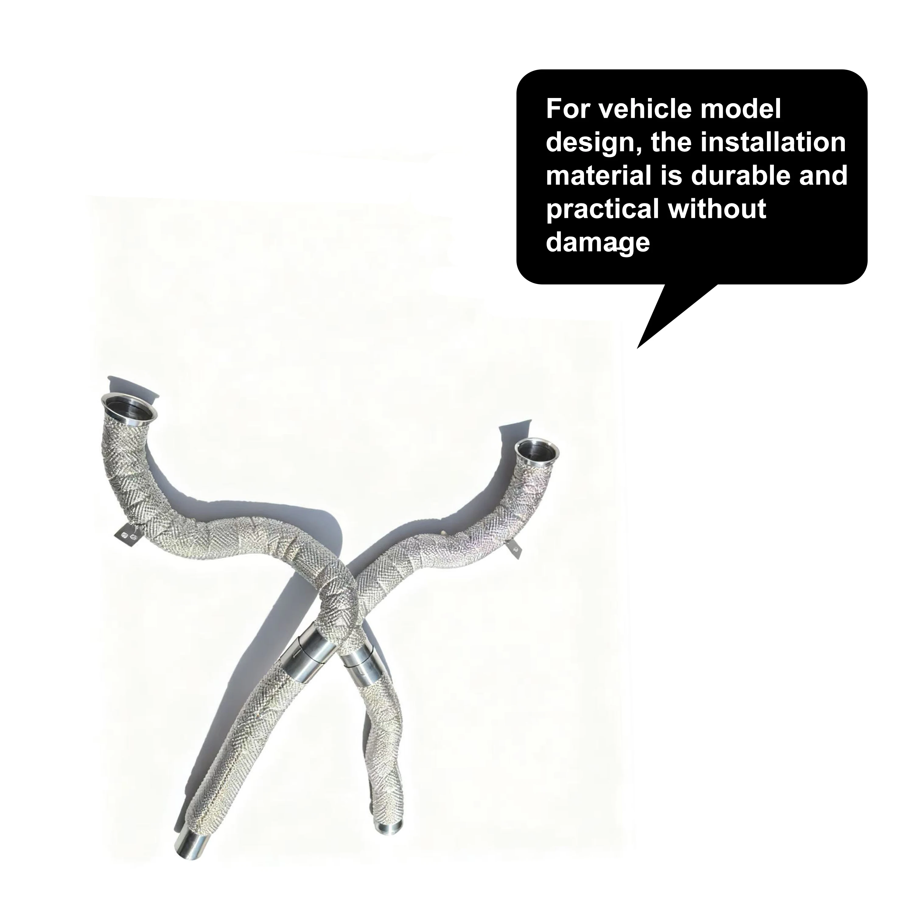 Downpipe deportivo ACE SUS304 con protección térmica – Mercedes AMG GT 4.0 biturbo - imagen 3