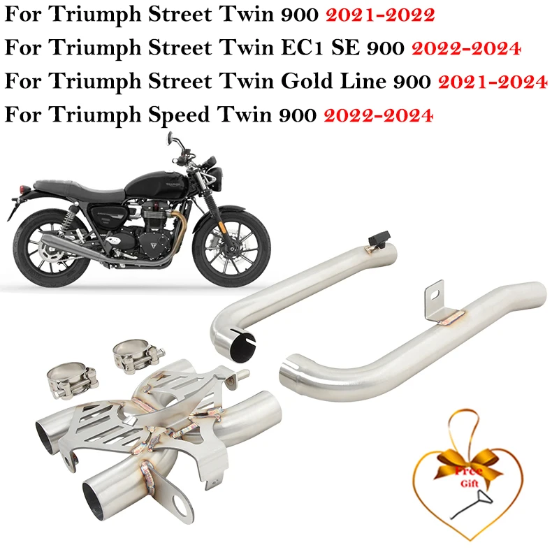 Escape Triumph Street Twin - tubo frontal y silenciador
