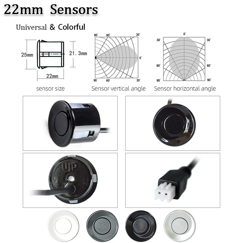 Hippcron Kit de sensores de aparcamiento con pantalla LED - imagen 4
