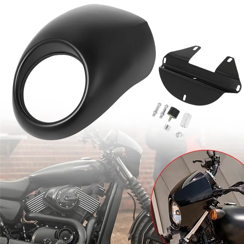 Cubierta de faro para Harley-Davidson XL1200 Sportster - Negro mate - imagen 4