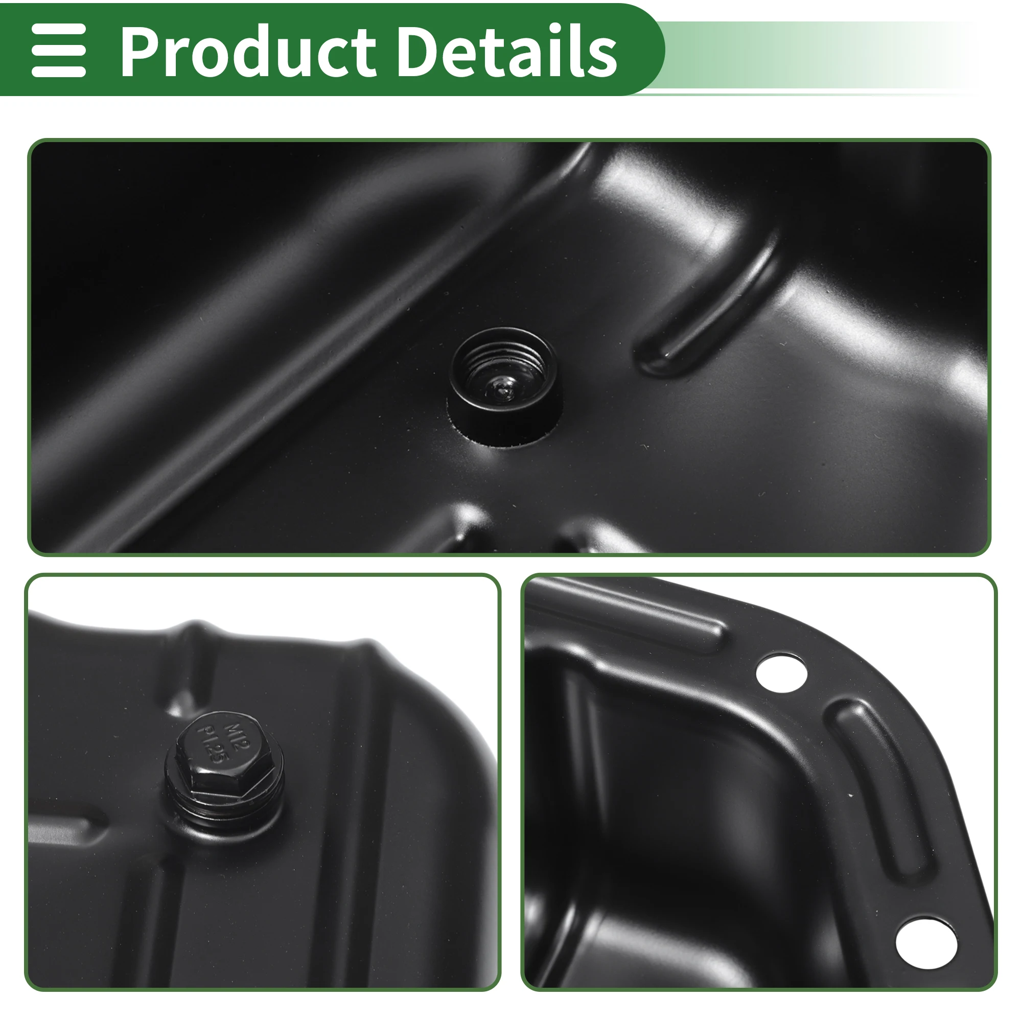 UXCELL 1 pieza No.52118779AB cárter de aceite de motor para Dodge para Ram 1500 1996-2001 hierro Negro - imagen 4