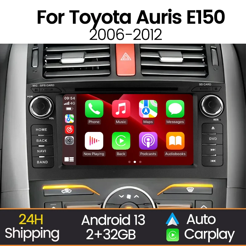 MEKEDE 7 "Android Auto Carplay Radio reproductor Multimedia para Toyota Auris 2006 - 2012 BT navegación GPS Autoradio estéreo