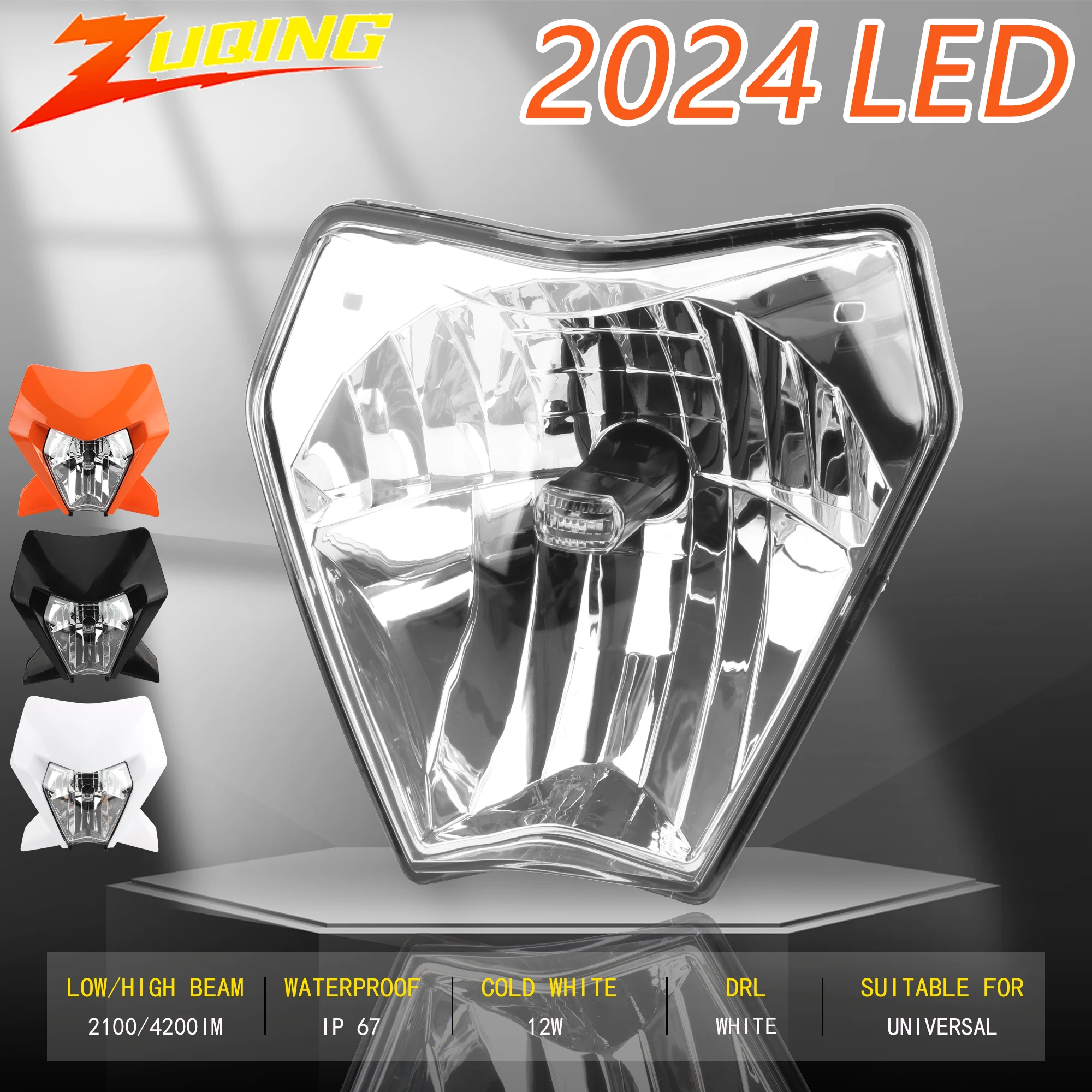 Faro LED carenado enduro supermoto motocross para KTM EXC SXF XCW MX
