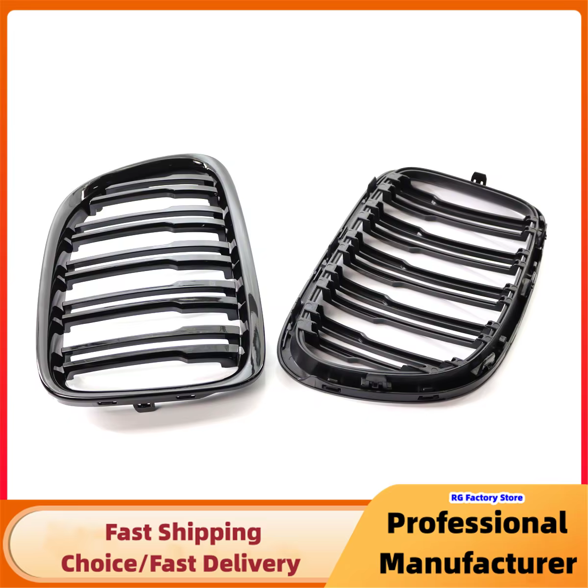 Rejilla riñón BMW X1 E84 negra brillante doble listón – 18i 20i 2009-2015 - imagen 3