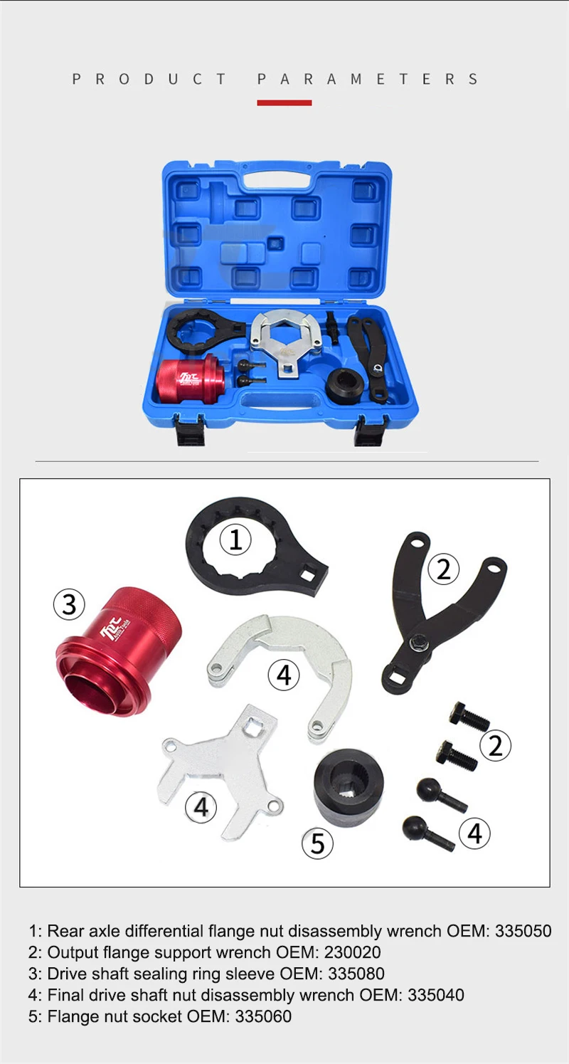 Kit de herramientas para diferencial trasero BMW