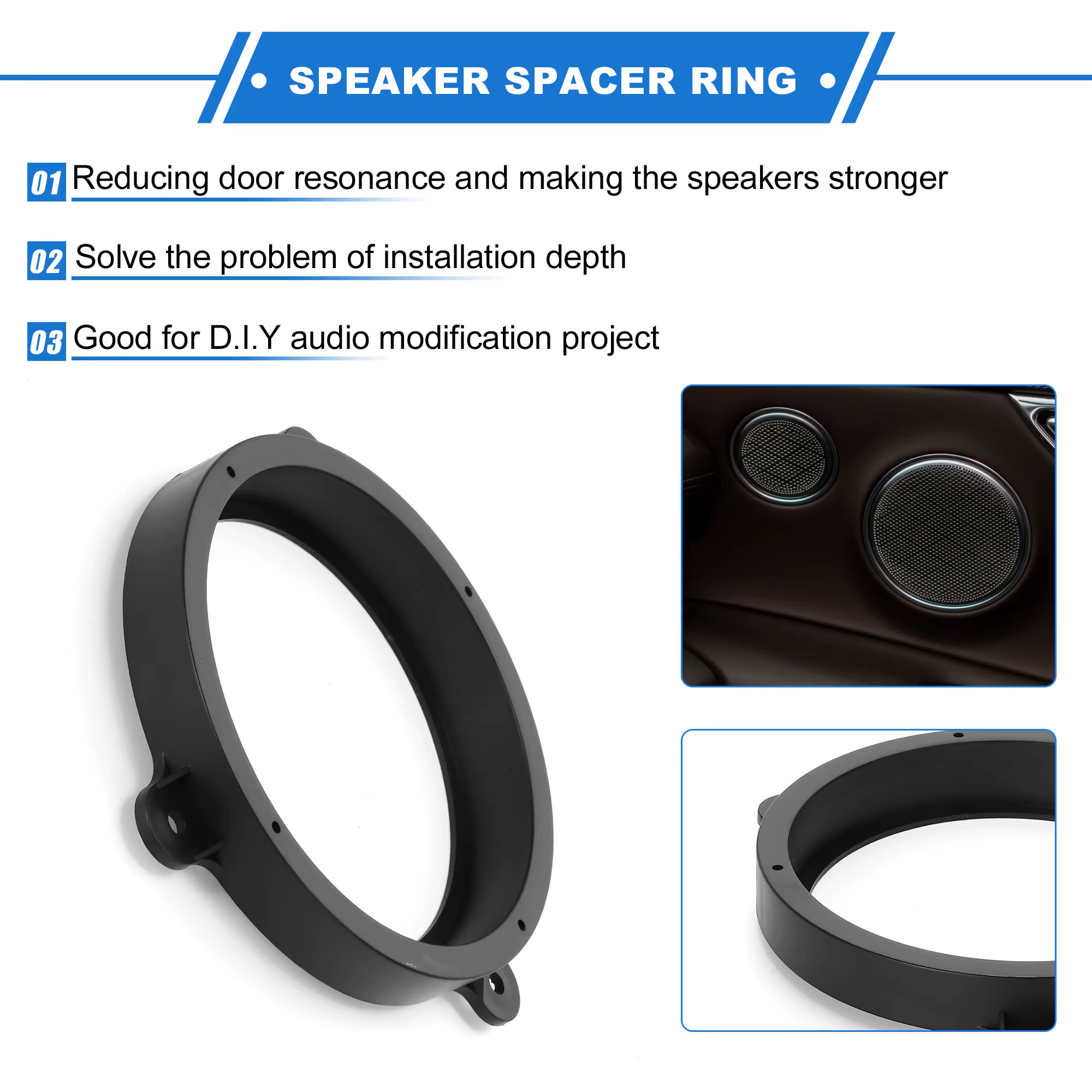 X Autohaux Aro adaptador para altavoz de 6,5 pulgadas Subaru WRX - imagen 2