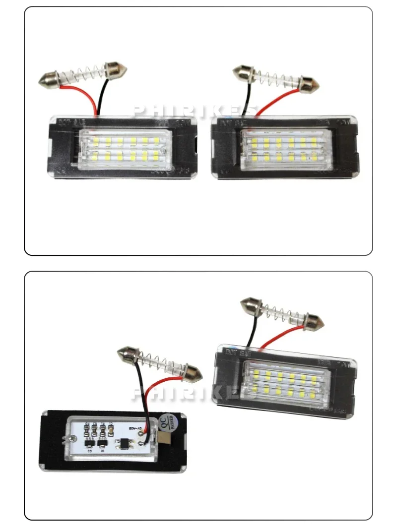 Iluminación LED de matrícula instalada en un Mini Cooper