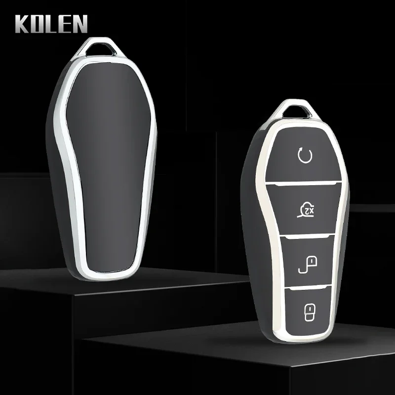 Funda mando llave TPU 4 botones BYD Qin Plus DM-i Han EV Dolphin - imagen 3
