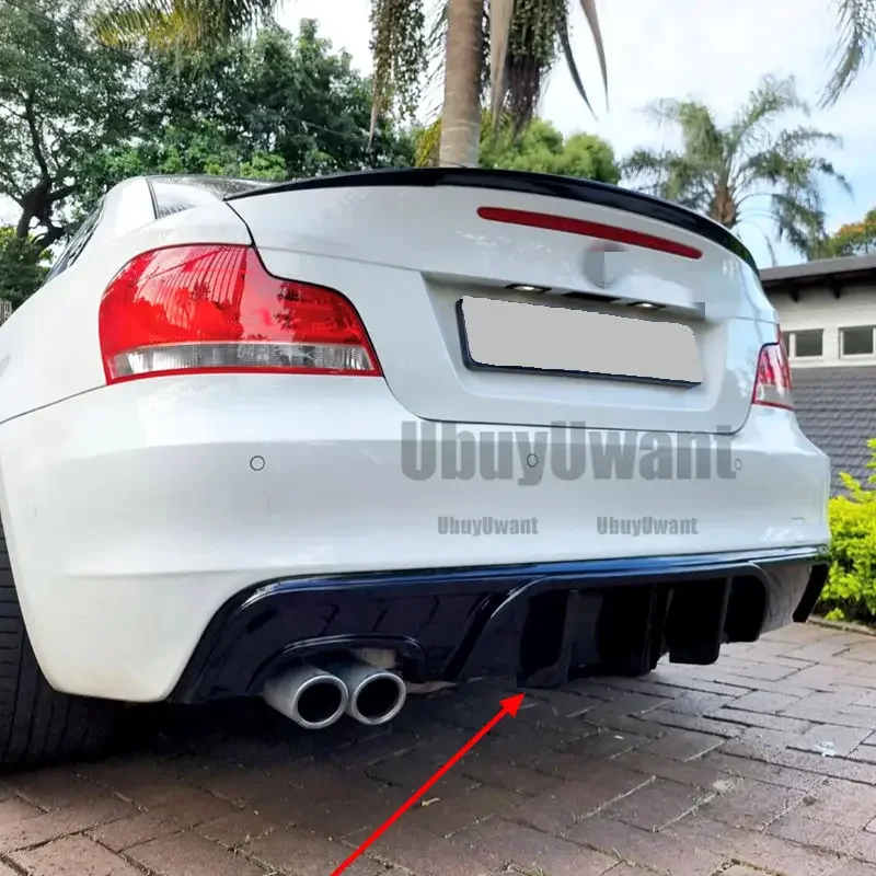 Para Bmw E82 E88 M estilo de rendimiento difusor trasero divisor de labio de parachoques trasero 1 serie 120d 125d 130i 135i M-TECH 2007-2014 Tuning - imagen 5
