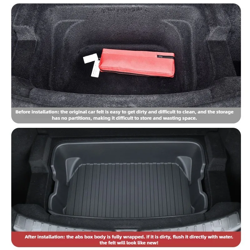 Organizador de maletero para Tesla Model Y Juniper 2025, doble nivel - imagen 3