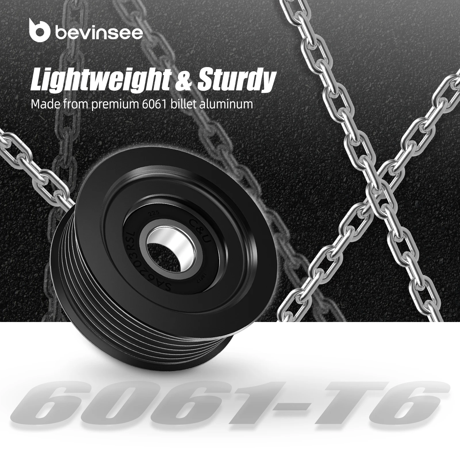 BEVINSEE polea tensora aluminio LS6 para Corvette 5.7 V8 97-04 - imagen 2
