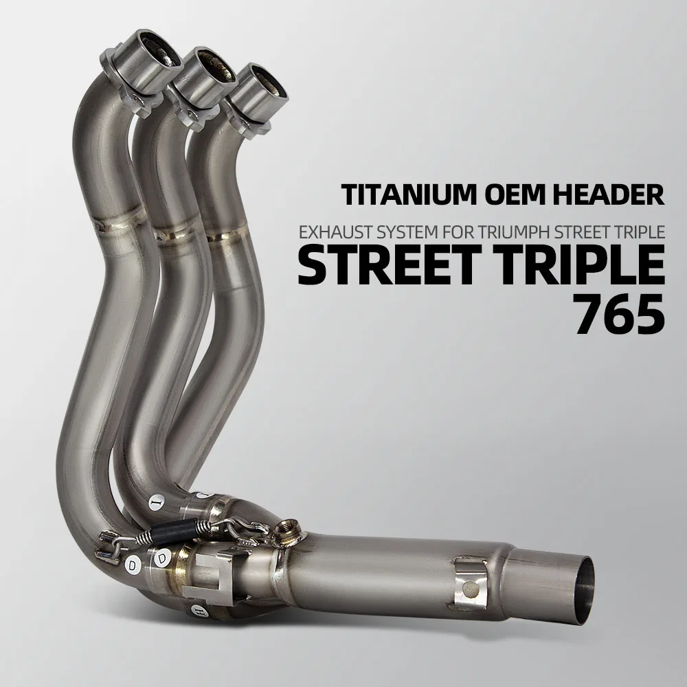 Colector escape titanio Triumph Street Triple 765 R/S/RS 2017-2024