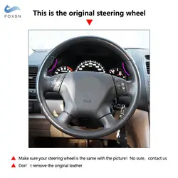 Funda de volante cosida a mano de cuero perforado – Honda Accord VII