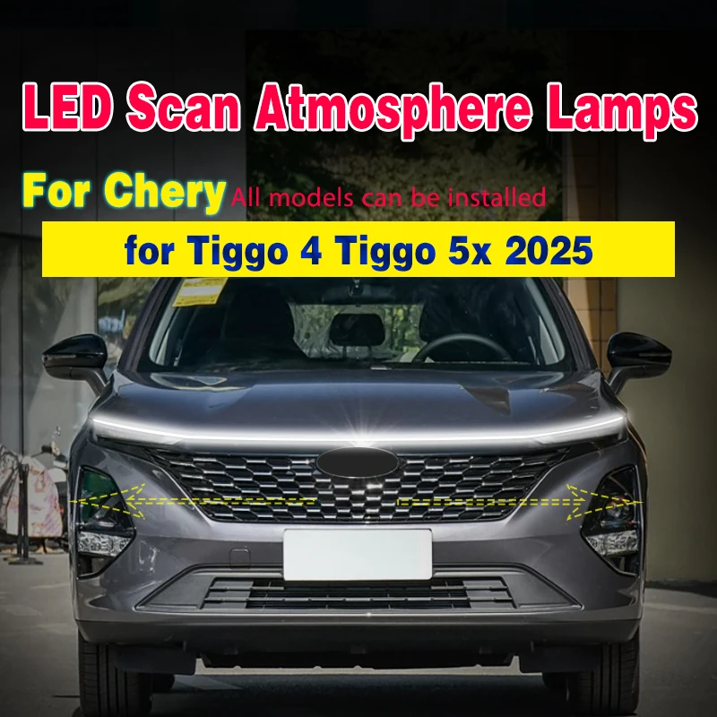 Tira LED dinámica decorativa para capó – Chery Tiggo 4 y 5X 2025