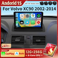 Pantalla Android con CarPlay y Android Auto para Volvo XC90 2004-2014