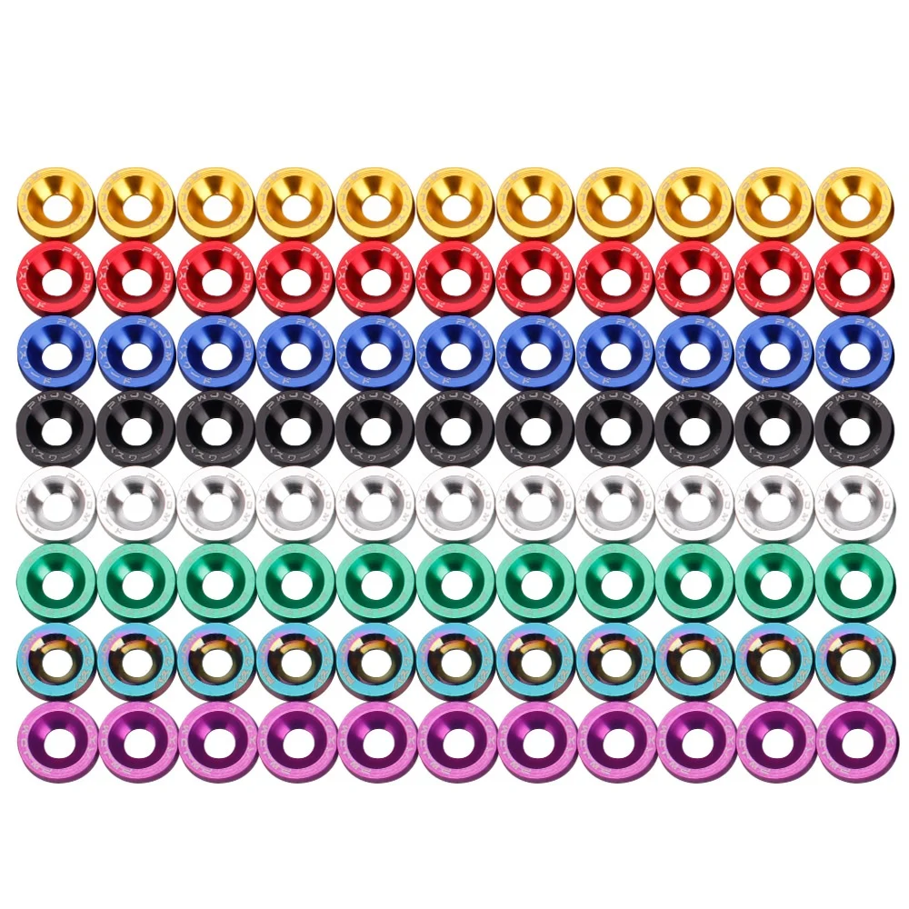Tornillos M6 de aluminio con arandelas cóncavas JDM para coche - imagen 2