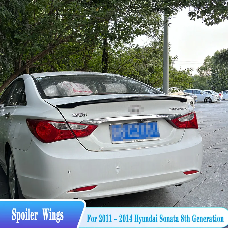 Alerón trasero para coche, accesorio de plástico ABS para el techo de la ventana trasera del maletero, para Hyundai Sonata 8th, 2010-2014