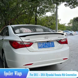 Alerón trasero para coche, accesorio de plástico ABS para el techo de la ventana trasera del maletero, para Hyundai Sonata 8th, 2010-2014