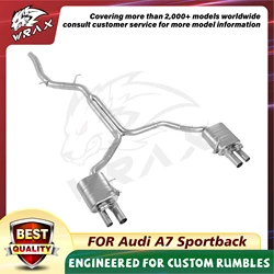 WRAX Catback escape inoxidable con válvula para Audi A7 Sportback