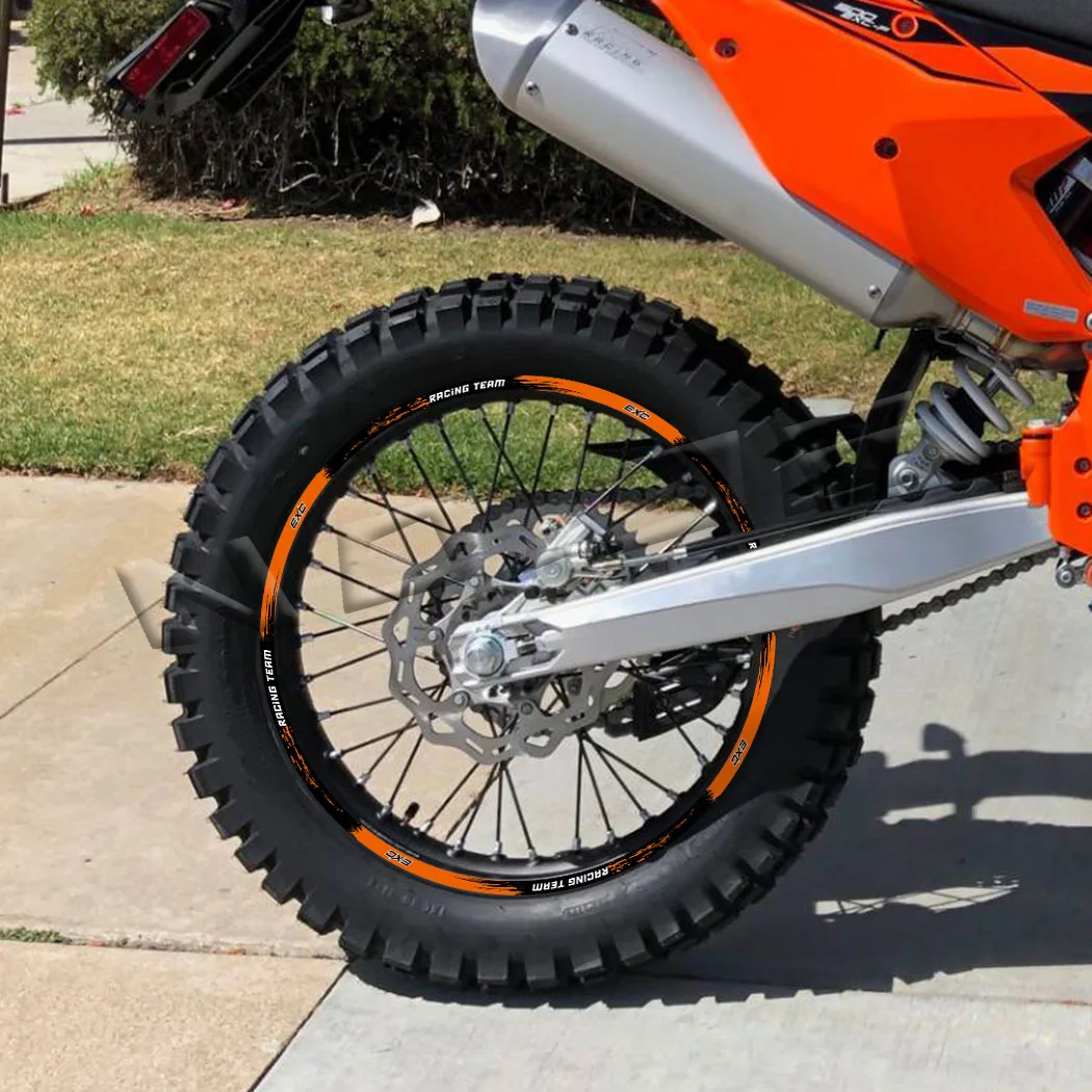 KTM EXC Pegatina Reflectante para Llanta Motocross - Cinta a Rayas - imagen 2