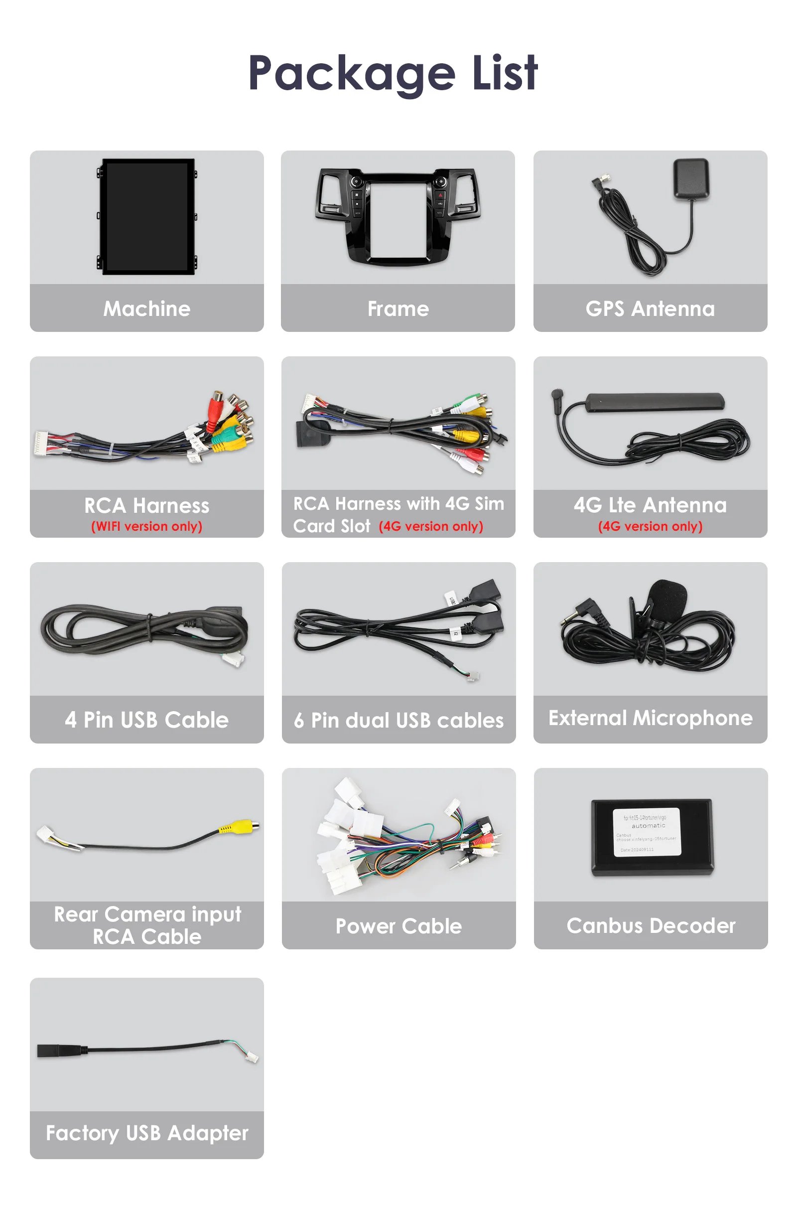 Hizpo Radio Android14 para Toyota Fortuner/Hilux 2005-2014 con CarPlay - imagen 5