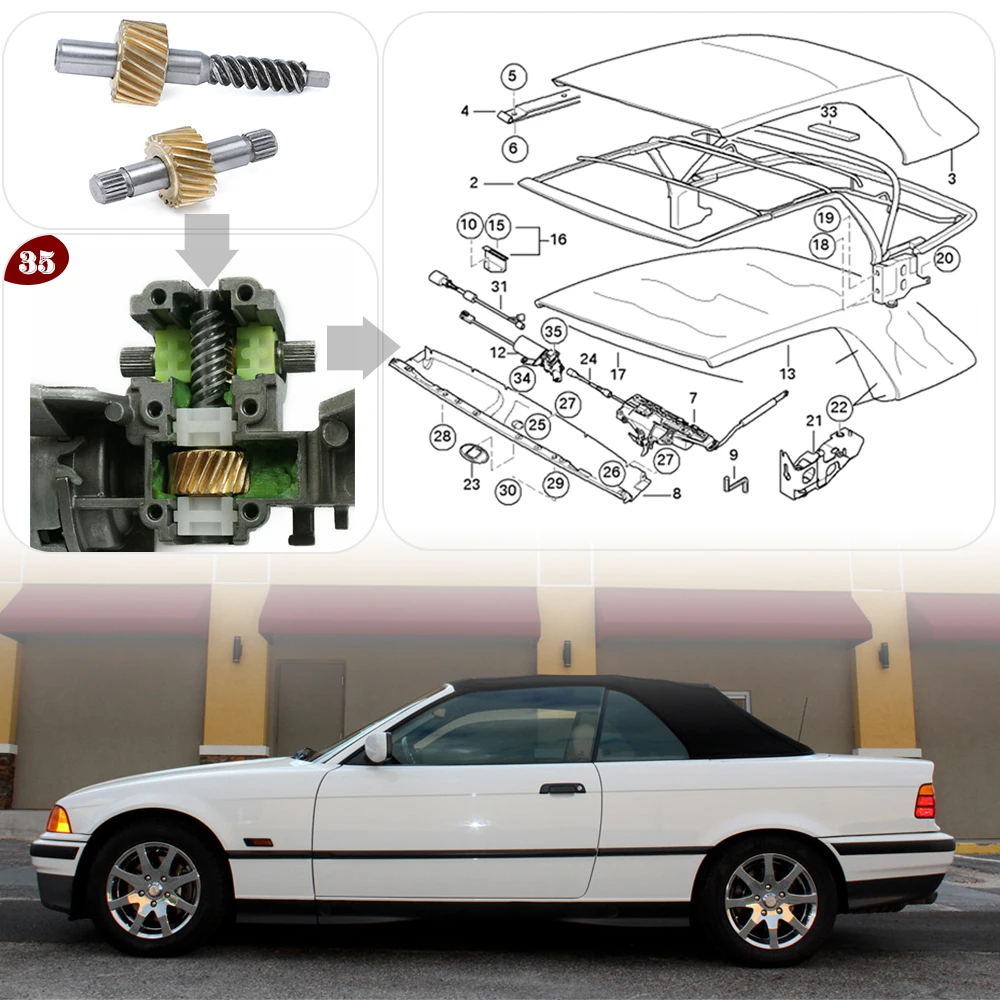 Kit reparación engranajes techo BMW - imagen 5