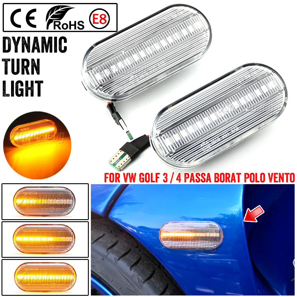 Intermitentes LED secuenciales dinámicos para VW Golf Passat Polo Bora - imagen 5