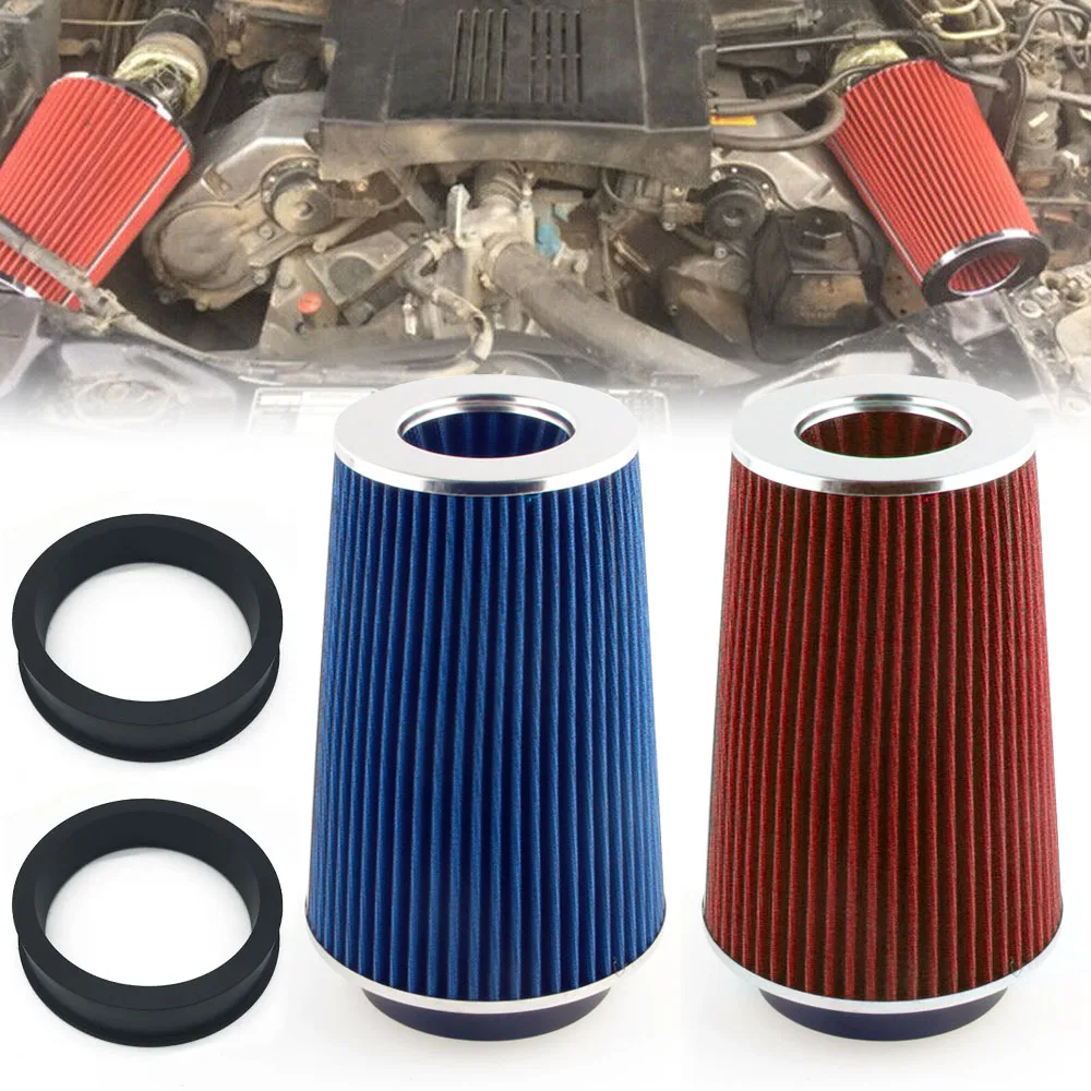 Filtro de aire cónico azul de alto flujo para coche