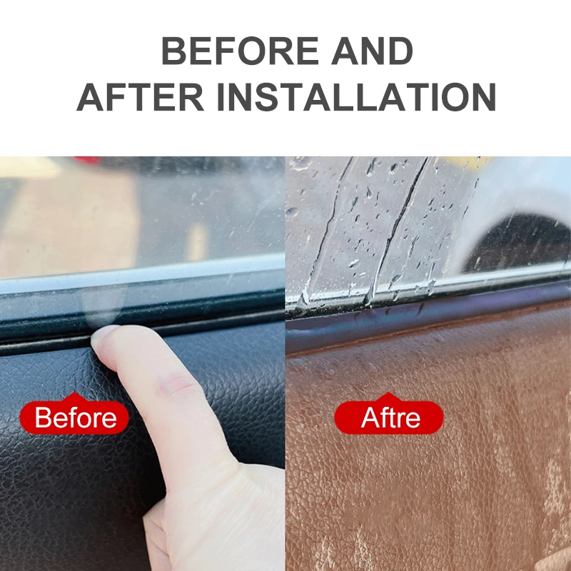 Burlete de goma antiviento e impermeable para ventana lateral de coche - imagen 3