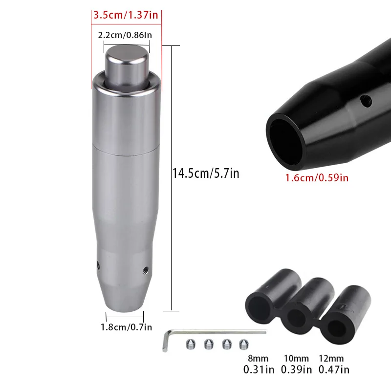 Pomo de cambio automático metálico con botón universal - imagen 3