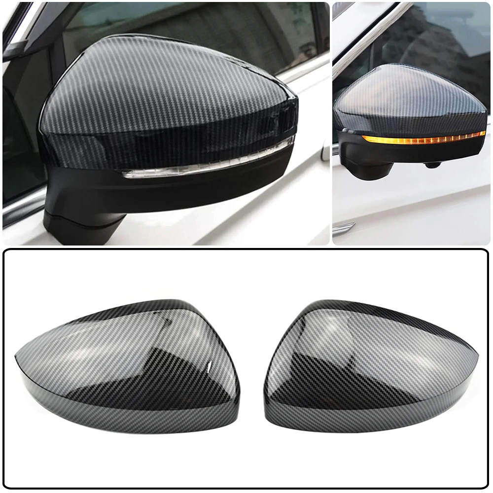 Tapas de espejo retrovisor VW Tiguan Allspace MK2 2017-2020 carbono - imagen 4