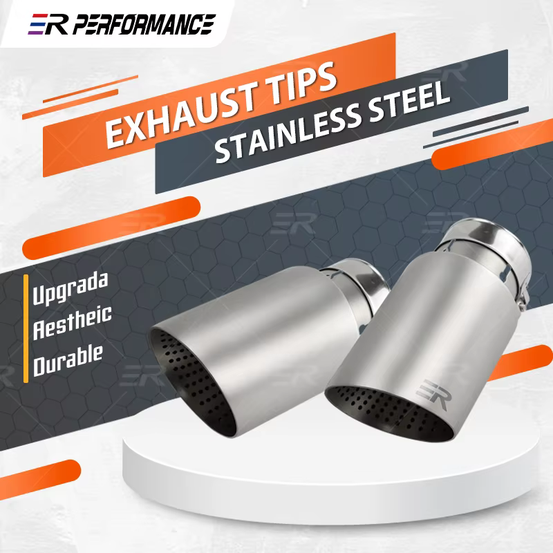Silenciador escape universal acero inox mate boquilla 89-101mm
