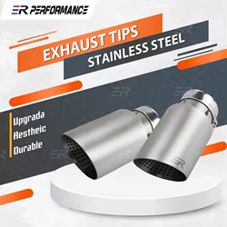 Silenciador escape universal acero inox mate boquilla 89-101mm