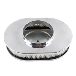 Filtro de aire ovalado de aluminio para Chevy Ford Hot Rod clásico
