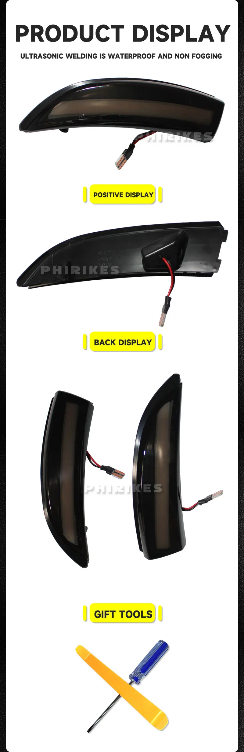 Vista del módulo LED para retrovisor